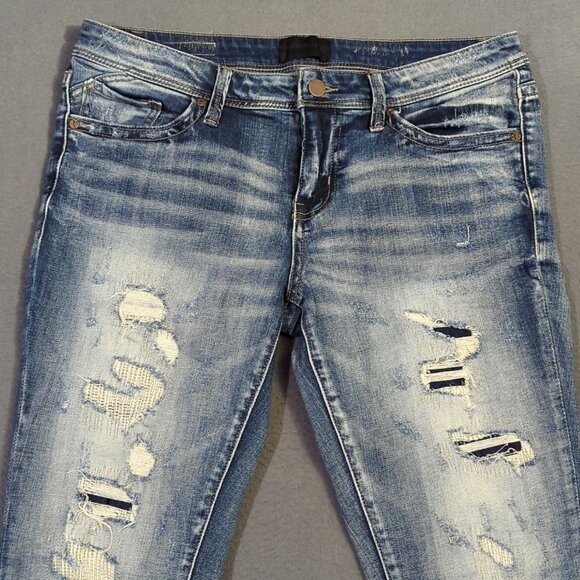 Buckle Black Jeans Women's 29x29 Blue Fit No No 53 Ankle Skinny Denim - Picture 4 of 13